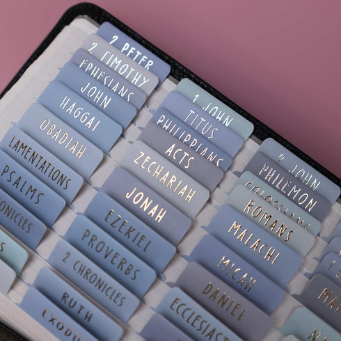80Chapters UPAFEXXI-Laminated Bible Tabs (Gold Foil Embossed Lettering), Bible Tabs for Women and Men, Reposition Large