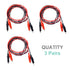QTEATAK 3 Pairs of Alligator Clips with Wires, Test Cable Red-Black Wire Adhesive Design, 100cm/39.4 inches Long