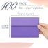 Invitation Envelopes, 100-Pack 5x7 Envelopes, A7 Envelopes for Invitations, Purple, 5 1/4 x 7 1/4 Inches