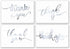 T&M Quality Designs LLC 100 Thank You Cards in White with Envelopes & Stickers - Elegant