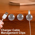 Pndeyo 2pcs Self-Adhesive Cable Anchors for Desk, Aluminum Phone Cord Holder Clips, Adjustable Round Cable Organizers
