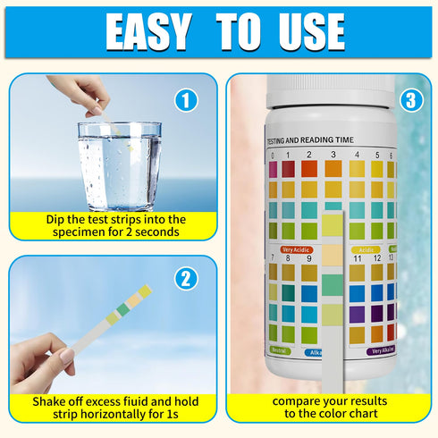 PH Test Strips 0-14, 200 Universal Litmus Papers for Urine, Saliva, Water & Food, Accurate Results