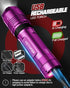 2 Pack, 5 Victoper Pink Rechargeabe Flashlight High Lumens Modes LED Bright Tactical Flashlights, Waterproof Zoomable