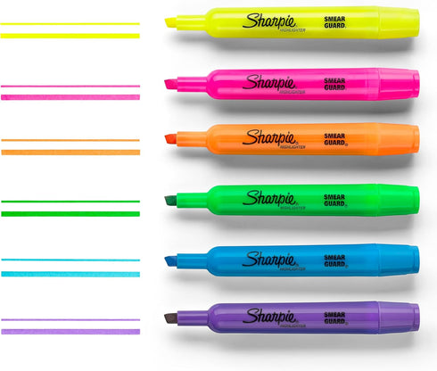 Sharpie Tank Style Highlighters, Chisel Tip, Fluorescent Yellow, 36 Count