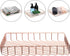 Okllen 3 Pack Wire File Tray, Rose Gold Paper Tray Desk Letter Tray for Office, Large Documents Storage Basket Organizer