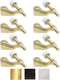 Litepak Hinge Pin Door Stop, Heavy Duty Adjustable Door Saver (8 Pack, Polished Brass)