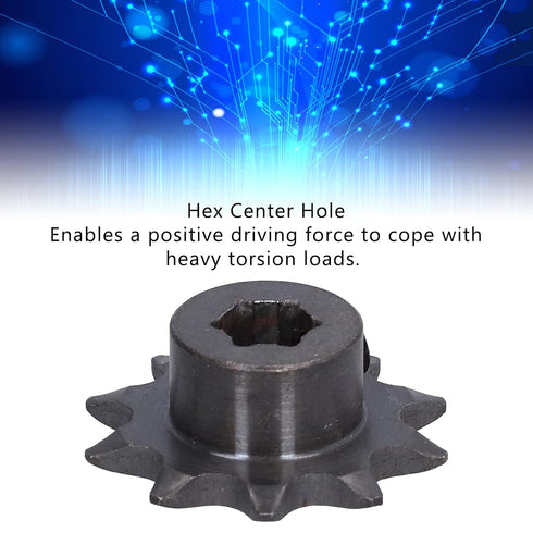 Tissting 3Pcs Steel Sprocket, 5307-4008-0010, 8mm Pitch Hex Hole 10 Teeth Drive Gears for Bicycles