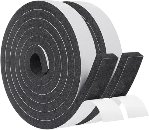 Yotache Foam Insulation Tape, 2 Rolls 1" x 3/8", High Density Self Stick Weather Stripping, 13 Feet Long