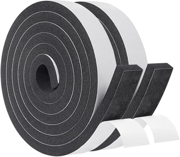 Yotache Foam Insulation Tape, 2 Rolls 1" x 3/8", High Density Self Stick Weather Stripping, 13 Feet Long