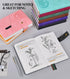 Blank Journal Notebook, A5 Hardcover Leather Sketchbook, 200 Pages Thick Paper for Drawing & Writing