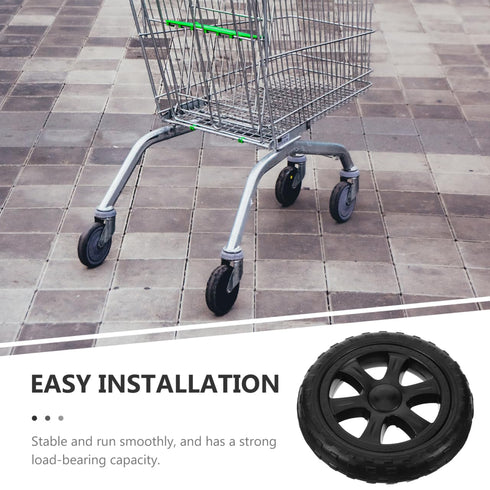 2Pcs 6.69In Replacement Shopping Cart Wheels for Folding Grocery Trolleys Durable Smooth Rolling with Strong Load