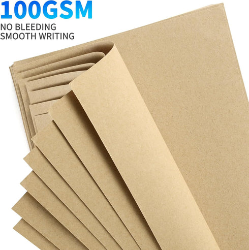 Tofun 2 Packs A5 A5 6-Ring 80 160 Blank Vintage Refillable Paper, Retro Binder Refills Paper for Binders Planner