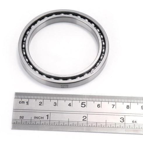XIKE 2 Pcs 6810 C3 Deep Groove Bearing, 50x65x7mm, Chrome Steel Open C3 Clearance Bearing for Industrial Wheels, Pump