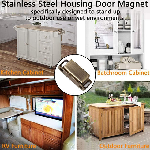 2 Pack 15 lbs Closet Kitchen Cabinet Magnets Closure CBRIVE Cabinet Magnetic Catch Cupboard Door Magnets Heavy Duty
