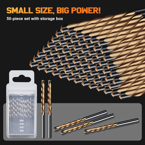 1/8 Inch Bits,50 Hss Drywall Router PCS Drywall Cutting Bit,Guide Point Brocas para Drywall for Use with Spiral Saws