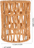 NUOBESTY Vintage Style Cylinder Lamp Shade Durable Paper Rope Pendant Light Cover for Restaurant Ceiling Light and Wall