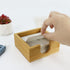 MultiBey Sticky Notes Memo Pad Holder, Original Wood Color Bamboo Desk Supplies Organizer for Office, Home, Schools