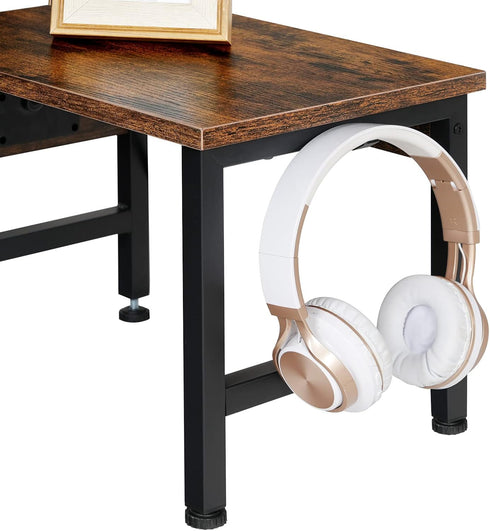 HOOBRO Printer Stand for Desk with Outlet and USB Ports, Small Printer Table with Storage Hook