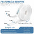 Heavy Duty Double Sided Tape, 16.5FT Premium Removable Mounting Adhesive Grip Tape for Craft Wall Mounting