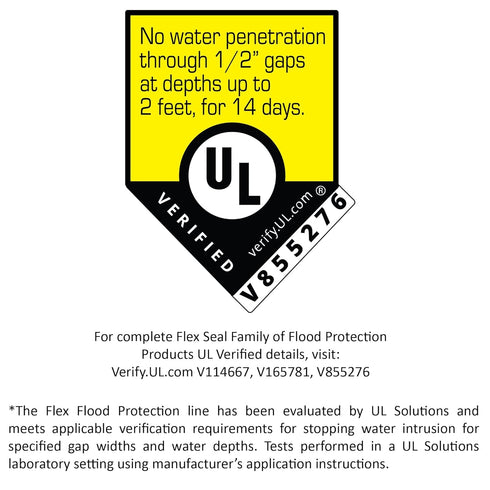 Flex Tape Flood Protection, 3.75 in x 20 ft, Waterproof Rubberized Tape for Windows and Doors