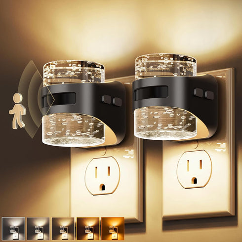 L LOHAS LED Motion Sensor Night Light, Bubble Night Lights Plug into