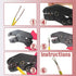 Hilitchi 240Pcs Tin-Plated Copper Non-Insulated Ring Crimp Terminals Assortment Kit for Crimp Electric Wire