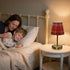 Dimmable ALAZA Table Lamp for Bedroom Nightstand Red Tartan Buffalo Plaid Checkered Bedside Lamp with USB Port Fabric