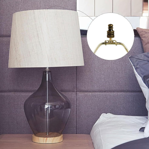 OMOBANU 2PCS 1/4-27 Chess Finials for Lamps Antique Bronze Compatible with Thread Lamp Finials Decorative Screw Cap