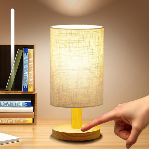pickrelax Small Touch Table Lamp for Bedroom, Bedside Lamp for Warm Light LED