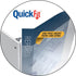 QuickFit View 3 Ring Binder, Angle D-Ring Binder with Clear-View Cover, 3 Inches Wide, Black