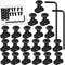 T Nut Screw Replacement Sets with Thread Locking Screws, Wrench and Nuts - Compatible with Standard Rail Systems,