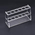 uxcell Acrylic Test Tube Holder Lab Stand Rack, 6 Wells for 25ml Centrifuge Tubes Clear