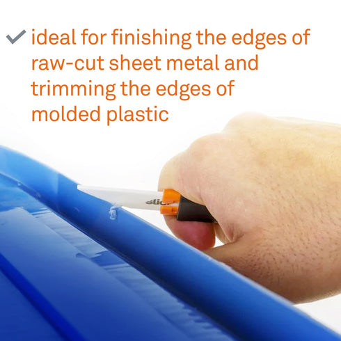 Slice 10482 Industrial Grade Deburring Tool, Ideal for Sheet Metal Edges, Lasts 11x Longer than Metal