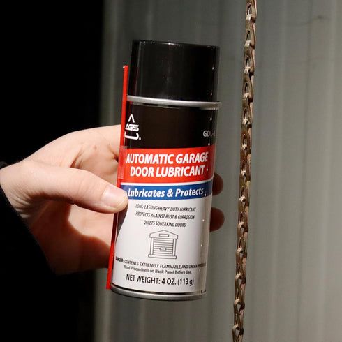 4 oz AGS Company Automotive Solutions Garage Door Lubricant Spray Aerosol, Protects Rollers & Springs, Quiets Squeaks