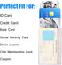 Transparent Credit Card Sleeves, 20pcs Clear Waterproof Holder Inserts for Insurance License ID Business Social