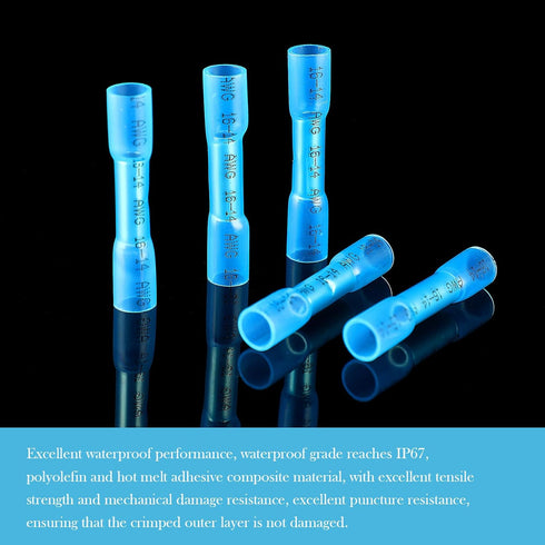 Frienda 1000 Pcs Heat Shrink Butt Connectors, Marine Grade Insulated Crimp Wire Connectors for Boats, Automotive, Home