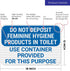 12x18 Inches, 3M .063 Do Not Deposit Feminine Hygiene Products in Toilet Use Container Provided for This Sign, EGP