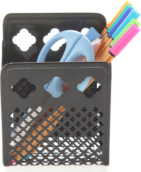 Magnetic Pen Holder, Mesh Metal Strong Magnet Dry Erase Marker Holder, Small Items Basket for Refrigerator, Whiteboard,