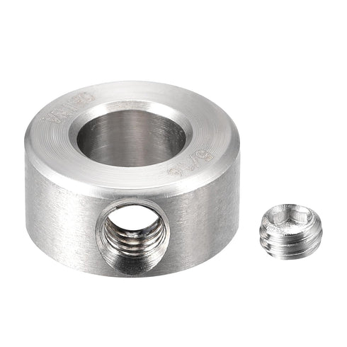 uxcell Drill Stop, 5/16" I.D. Stainless Steel for Set Screws, Chuck Woodworking Drill Bits Depth Holder, 2Pcs