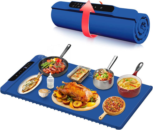 Warming Mat for Food Large, Electric Silicone Food Warmer Trays for Chafing