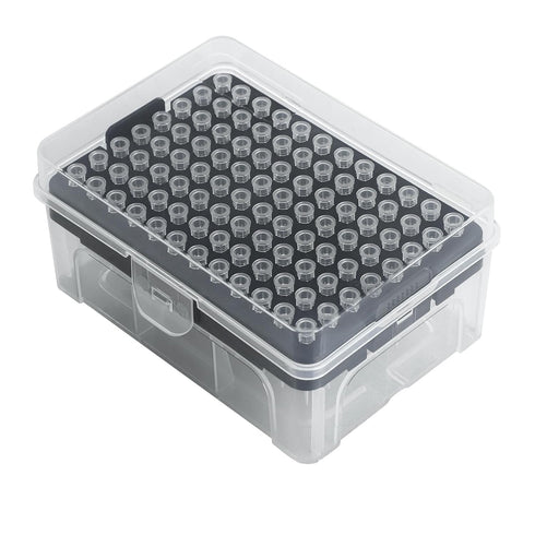 4E's USA 10µL Pipette Tip - Universal Tips, RNase/DNase Free, Pyrogen Safe, Sterile Transparent, 96 Tips Racked