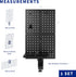 VIVO Steel Clamp-on Desk Pegboard, 12 x 20 inch Privacy Panel, Magnetic Organizer for Above or Under Desk, Black