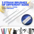 Holikme Bottle Brush Cleaner Set, 14" Long Handle Stainless Steel Brush for Water Bottle, Cups, Baby Bottles