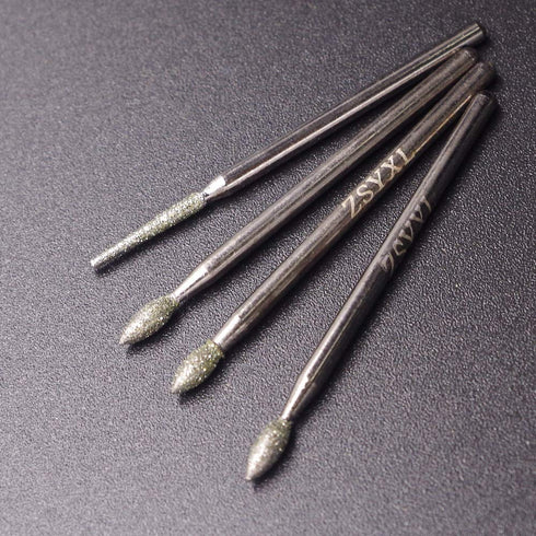Wolfride 30Pcs Diamond Burr Set, Diamond Drill Bit for Gemstone, Sea Shell, Glass, Ceramic, Metal