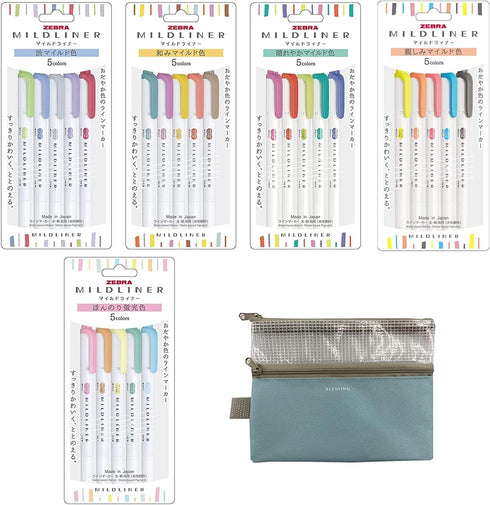 Pen Set of 5 Types for Kids, Office, College, School (WKT7-5C-N, WKT7-5C-RC-N, WKT7-5C-HC-N, WKT7-5C-NC-N, WKT7-N-5C-N)