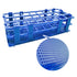 3 Packs Plastic Test Tube Rack, 24 Holes Lab Holder for 25mm Test Tubes, Blue, Detachable