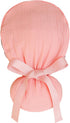 Ponytail Scrub Cap for Women Solid Coral Pink Surgical Cap with Buttons, Cotton Ponytail Scrub Caps, Adjustable