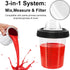 Qopaw 180ml (6oz) 50 125 Paint Spray Gun Disposable Cups System, Automotive Paint Mixing Kit with Lids & Liners, Micron