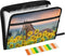 Horse Sunflowers Field Accordion Document Files Organizer, 13 Pockets, Yellow Floral Expanding File Folder for A4