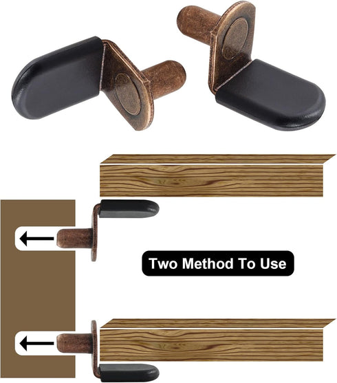 Biaungdo 30 1/4 Inch Pcs Shelf Support Pegs, L-Shaped Clips with Rubber Sleeve, Cabinet Shelf Pegs for Bookshelves
